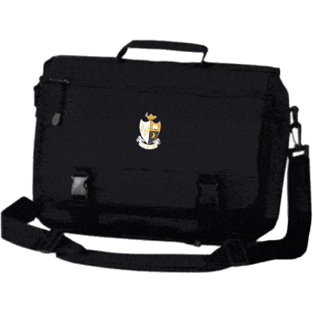 imageGreekgear Gamma Phi Beta Emblem Briefcase Black