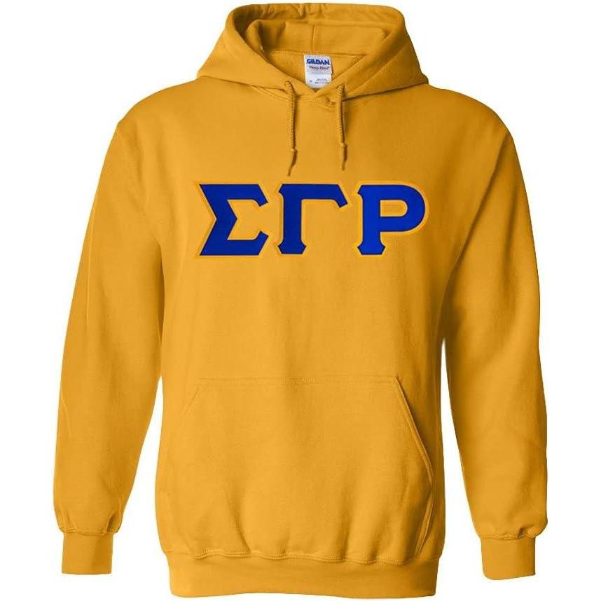 imageGreekgear Sigma Gamma Rho Lettered Hooded SweatshirtAthletic Gold