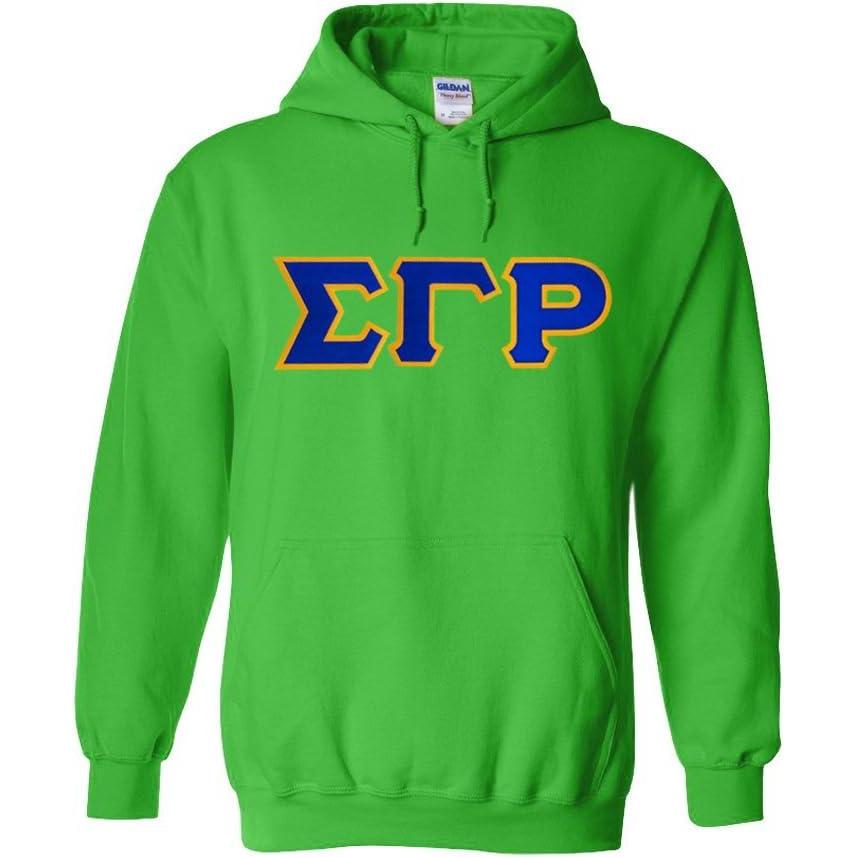 imageGreekgear Sigma Gamma Rho Lettered Hooded SweatshirtIrish Green