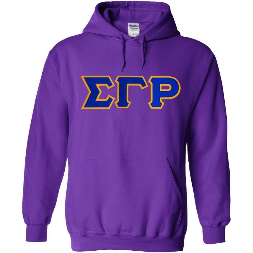 imageGreekgear Sigma Gamma Rho Lettered Hooded SweatshirtPurple