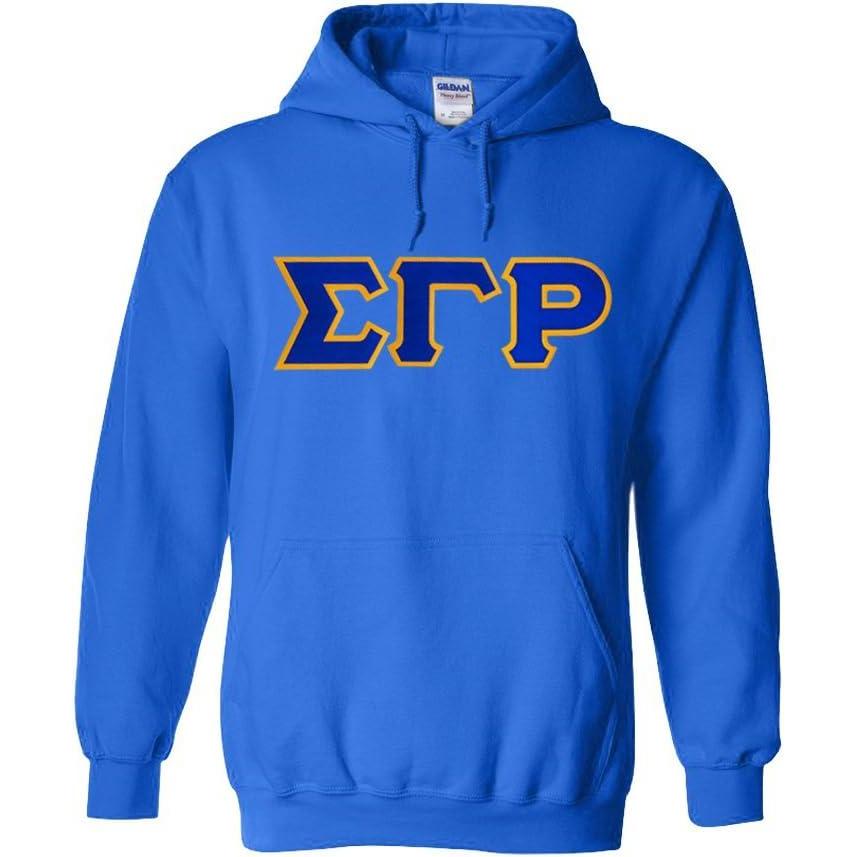 imageGreekgear Sigma Gamma Rho Lettered Hooded SweatshirtRoyal Blue