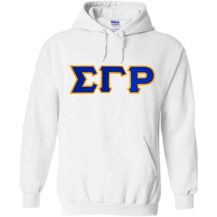 imageGreekgear Sigma Gamma Rho Lettered Hooded SweatshirtWhite
