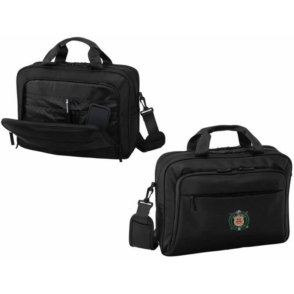 imageOmega Psi Phi Crest Shield Briefcase Attache Black