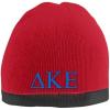 Delta Kappa Epsilon DKE Two Tone Knit Beanie Red/Black
