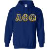 Greekgear Alpha Phi Omega Custom Twill Hooded Sweatshirt(Navy Blue)