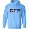 Greekgear Sigma Gamma Rho Lettered Hooded Sweatshirt(Light Blue)