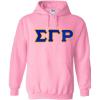 Greekgear Sigma Gamma Rho Lettered Hooded Sweatshirt(Light Pink)