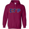 Greekgear Sigma Gamma Rho Lettered Hooded Sweatshirt(Magenta Pink)