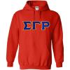 Greekgear Sigma Gamma Rho Lettered Hooded Sweatshirt(Orange)