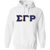 Greekgear Sigma Gamma Rho Lettered Hooded Sweatshirt(White)