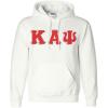 Kappa Alpha Psi Lettered Hooded Sweatshirt(White)
