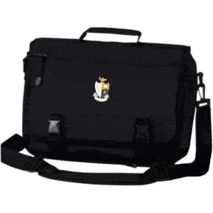 Greekgear Gamma Phi Beta Emblem Briefcase Black