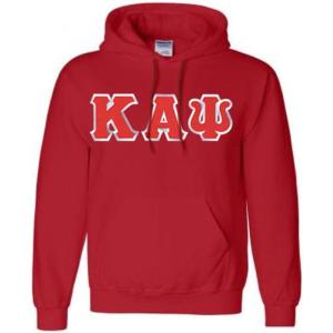 Kappa Alpha Psi Lettered Hooded Sweatshirt(Red)