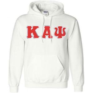 Kappa Alpha Psi Lettered Hooded Sweatshirt(White)