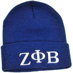 Zeta Phi Beta 3 D Puff Knit Hat(Blue)