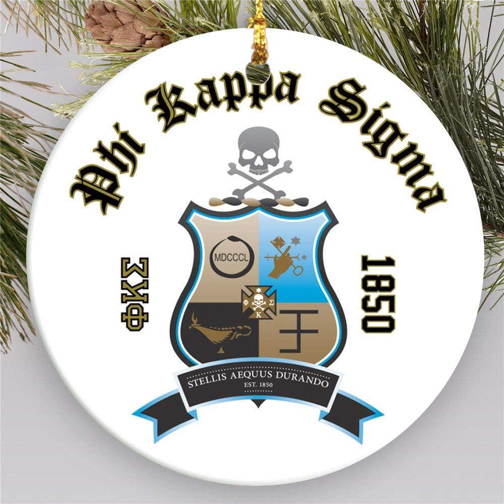 imagePhi Kappa Sigma Round Christmas Shield Ornament