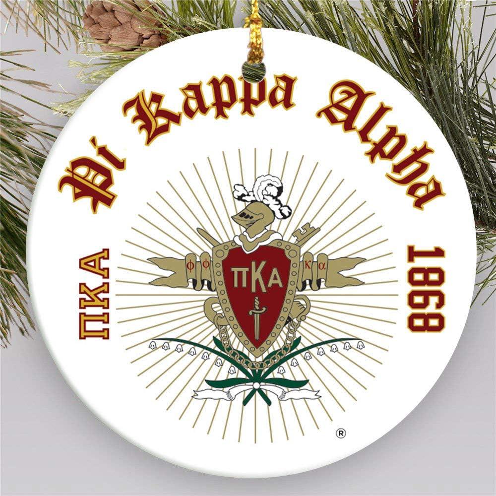 imagePi Kappa Alpha Pike Round Christmas Shield Ornament