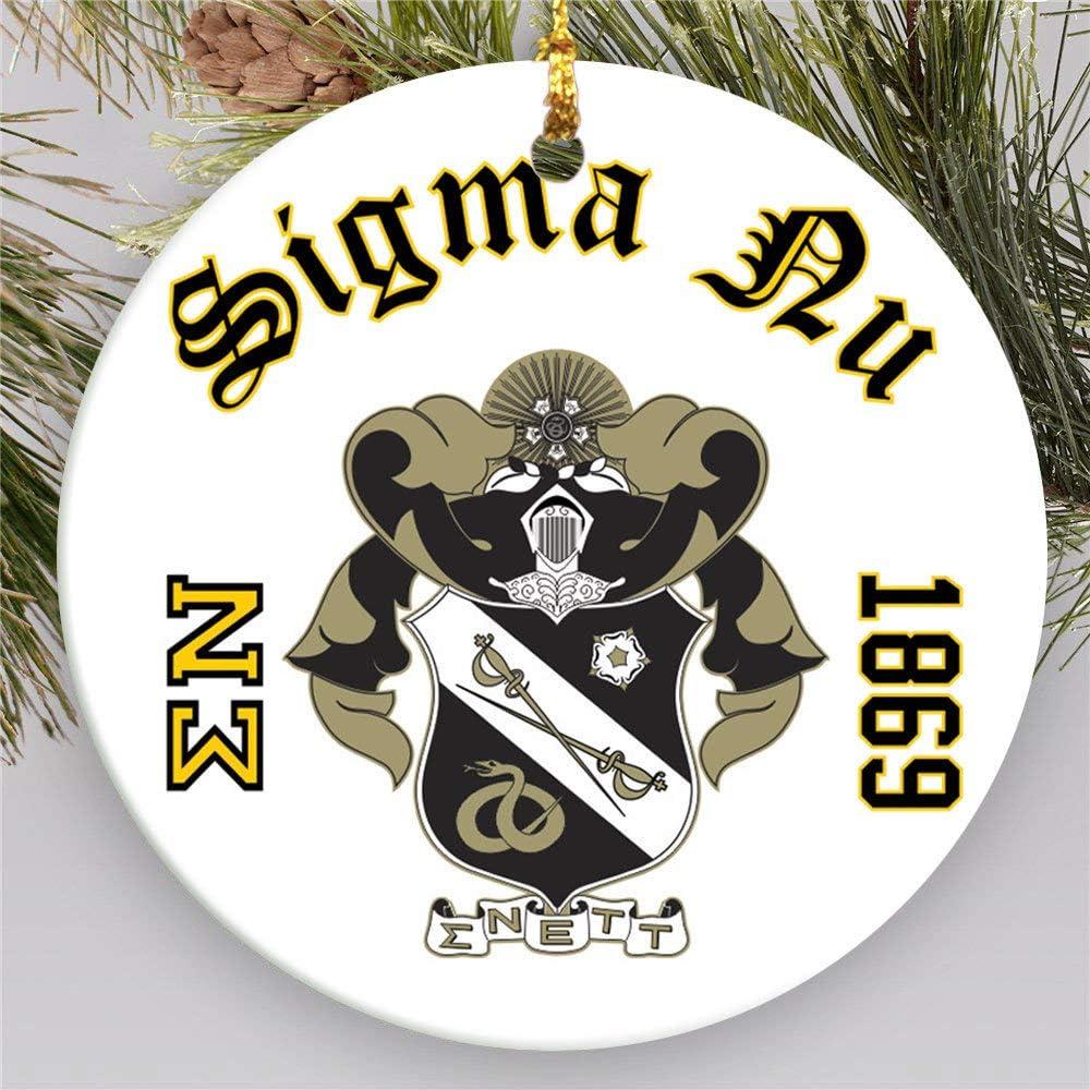 imageSigma Nu Round Christmas Shield Ornament