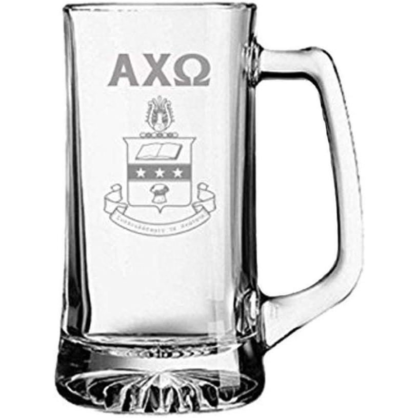 imageGreekgear Alpha Chi Omega Glass Engraved Mug Transparent