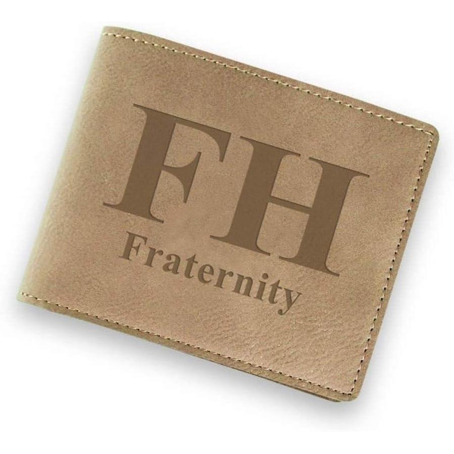 imageGreekgear Farmhouse Fraternity Wallet Tan  Light Brown