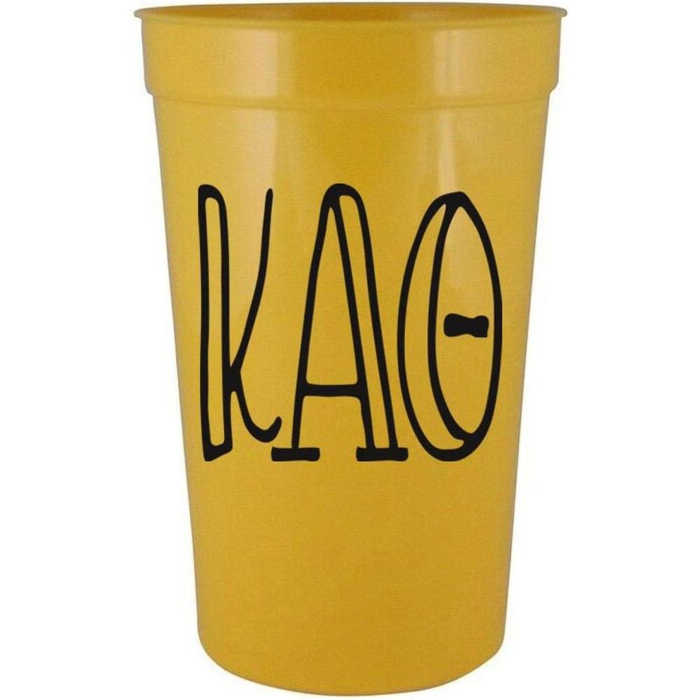 imageGreekgear Kappa Alpha Theta Carson Stadium 22 Oz Cup Pack of 4 Old Gold