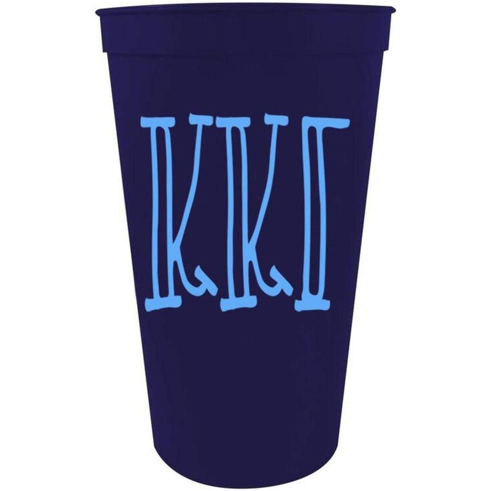 imageGreekgear Kappa Kappa Gamma Carson Stadium 22 Oz Cup Pack of 4 Navy Blue