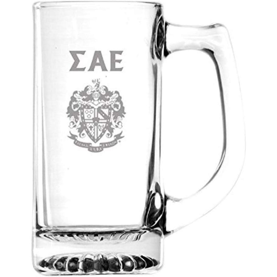 imageGreekgear Sigma Alpha Epsilon SAE Glass Engraved Mug Transparent