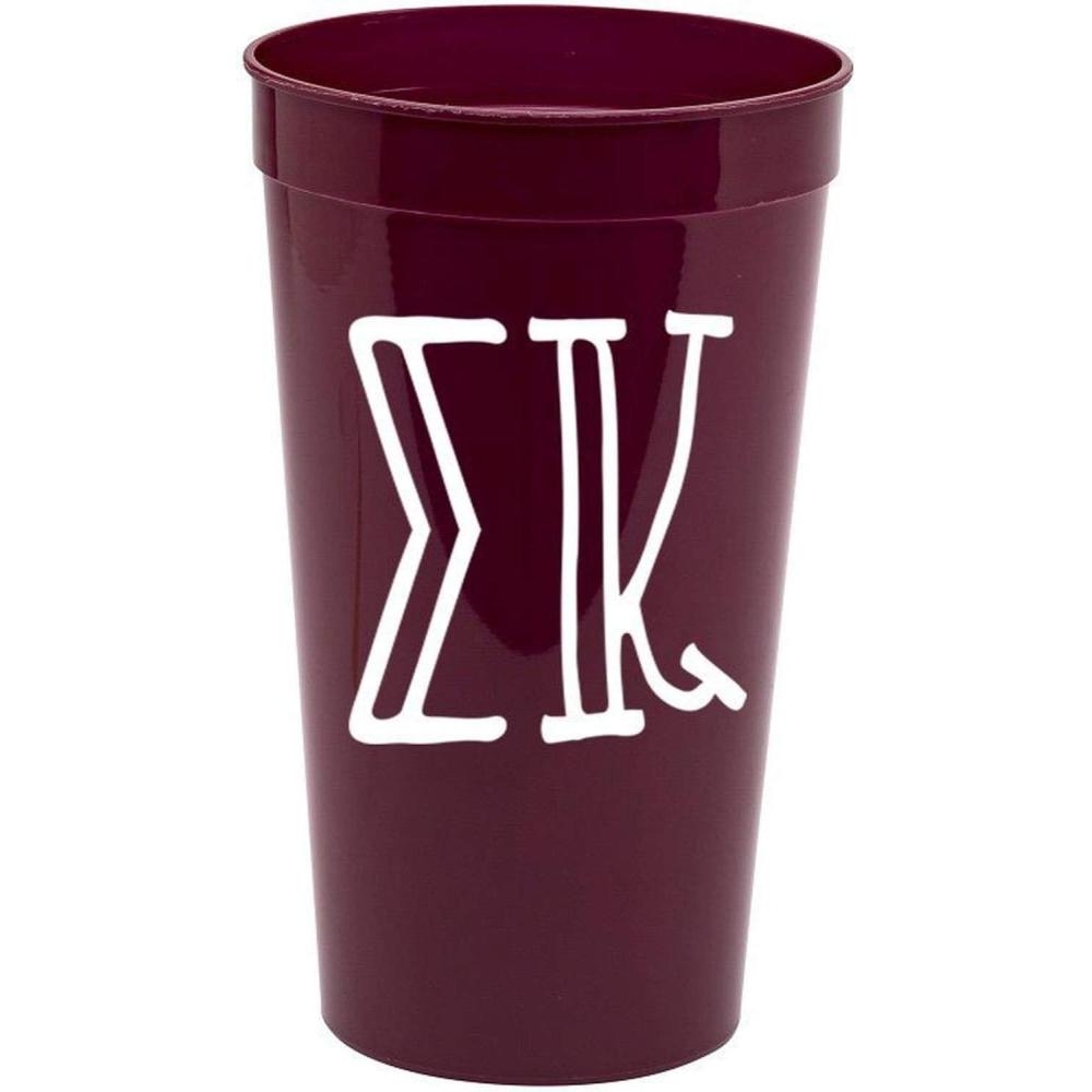 imageGreekgear Sigma Kappa Carson Stadium 22 Oz Cup Pack of 4 Maroon