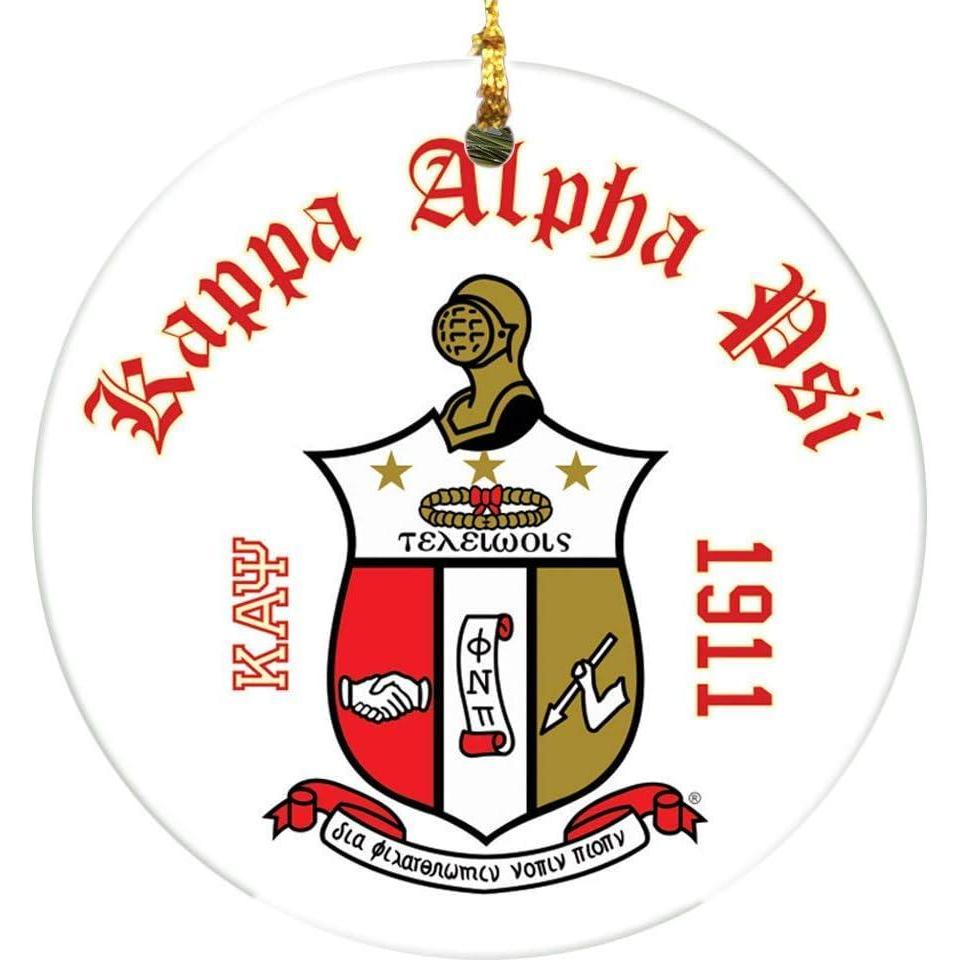 imageKappa Alpha Psi Round Christmas Shield Ornament