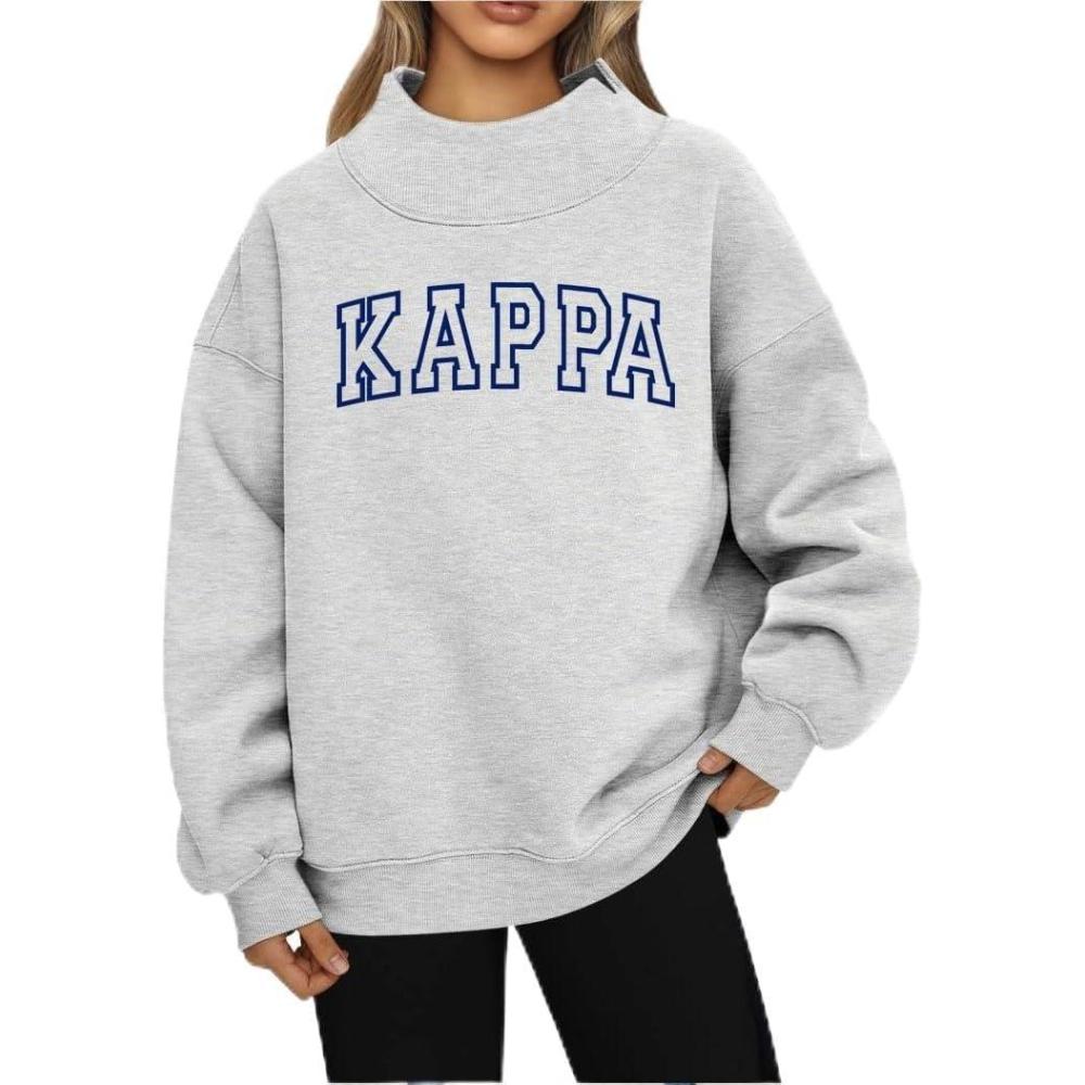 imageKappa Kappa Gamma Lightweight Varsity Mockneck Sweatshirt
