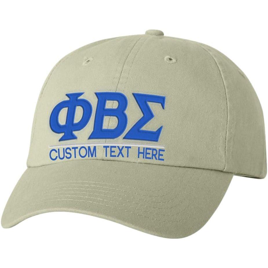 imagePersonalized Phi Beta Sigma Greek Line HatTan