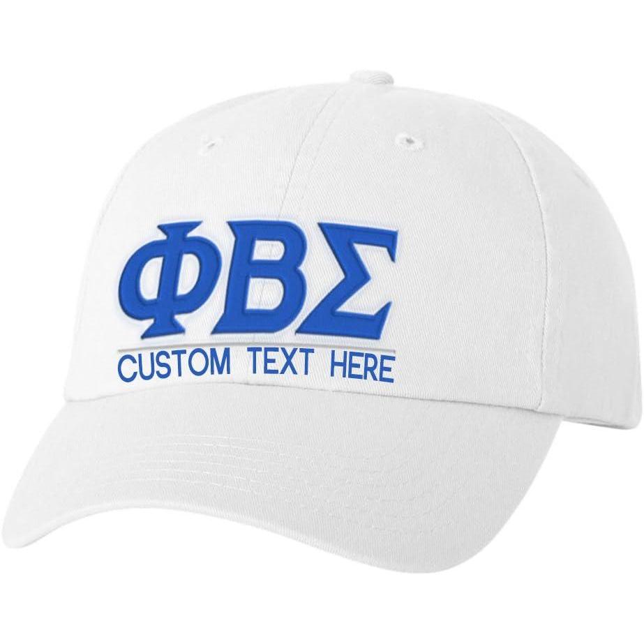 imagePersonalized Phi Beta Sigma Greek Line HatWhite