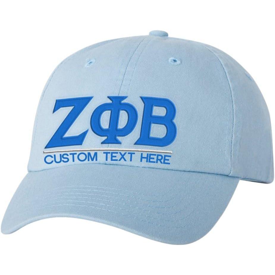 imagePersonalized Zeta Phi Beta Greek Line HatLight Blue