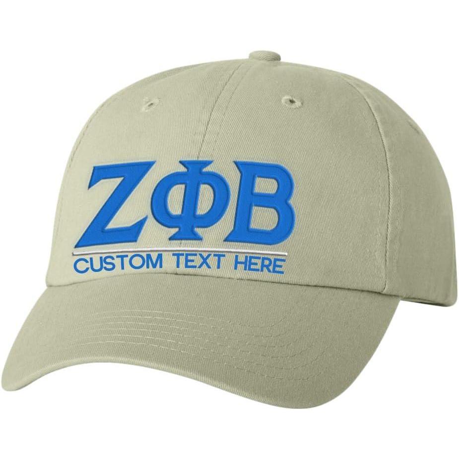 imagePersonalized Zeta Phi Beta Greek Line HatTan