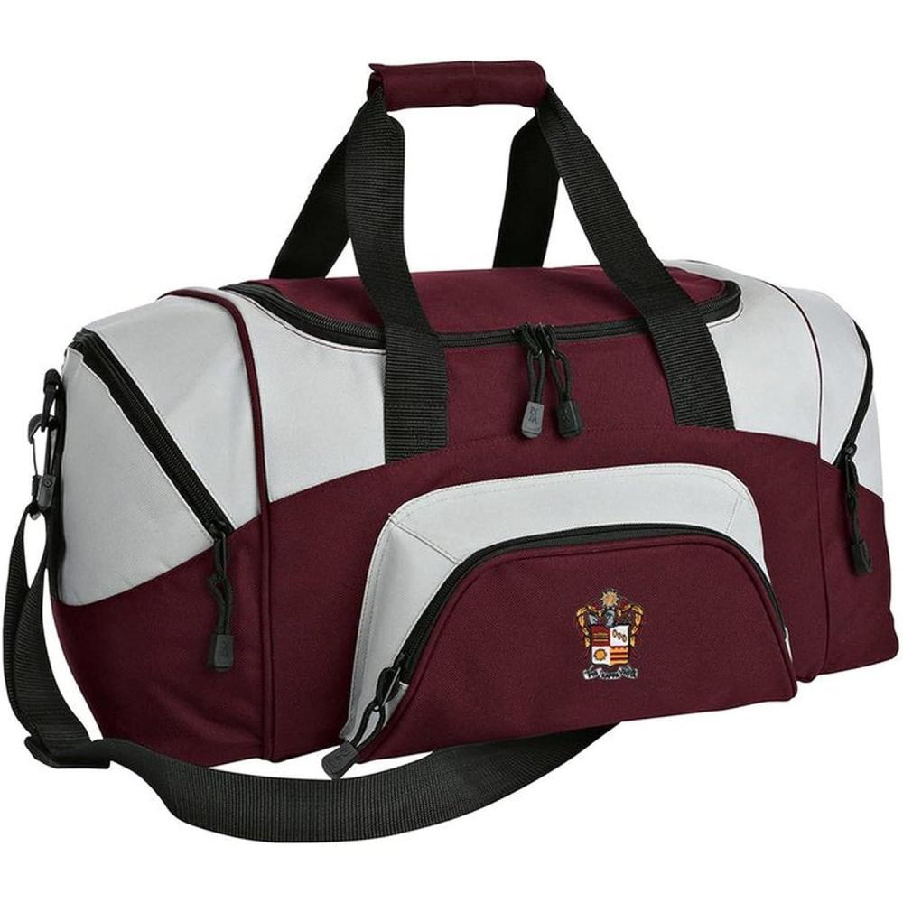 imagePhi Kappa Theta Colorblock Duffel Bag MaroonGrey
