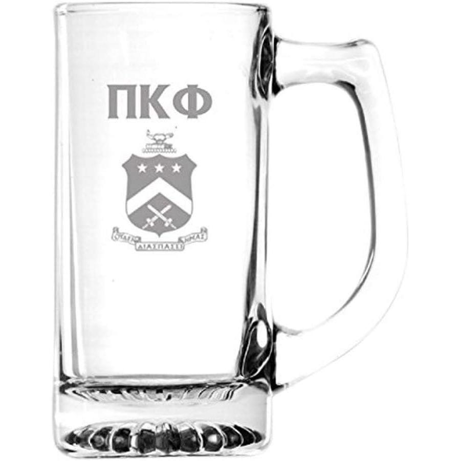 imagePi Kappa Phi PI PHI Glass Engraved Mug Transparent