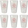 Greekgear Alpha Omicron Pi White Plastic Stadium Cups, Set of 6 – Sharp Looking Cups Carry Sorority Name, 22-Ounce Size