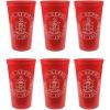 Greekgear Kappa Alpha Psi Red Large Plastic Stadium Cups, Matching Set of 6 – Fun Cups to Give to Alumni, 32-Ounce Size
