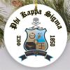 Phi Kappa Sigma Round Christmas Shield Ornament