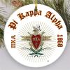 Pi Kappa Alpha Pike Round Christmas Shield Ornament