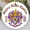 Sigma Alpha Epsilon SAE Round Christmas Shield Ornament