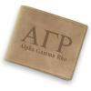 Greekgear Alpha Gamma Rho Fraternity Wallet Tan – Light Brown