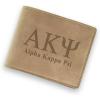 Greekgear Alpha Kappa Psi Fraternity Wallet Tan – Light Brown