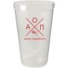 Greekgear Alpha Omicron Pi White Plastic Stadium Cups, Set of 6 – Sharp Looking Cups Carry Sorority Name, 22-Ounce Size