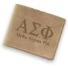 Greekgear Alpha Sigma Phi Fraternity Wallet Tan – Light Brown