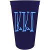 Greekgear Kappa Kappa Gamma Carson Stadium 22 Oz. Cup (Pack of 4) Navy Blue