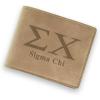 Greekgear Sigma Chi Fraternity Wallet Tan – Light Brown