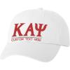 Personalized Kappa Alpha Psi Greek Line Hat(White)