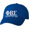 Personalized Phi Beta Sigma Greek Line Hat(Royal Blue)