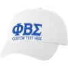 Personalized Phi Beta Sigma Greek Line Hat(White)